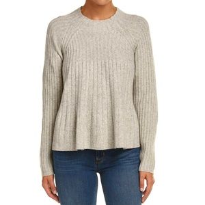 Rebecca Taylor Var Swing Sweater Gray Wool Small